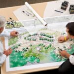 landscape architects reviewing plans